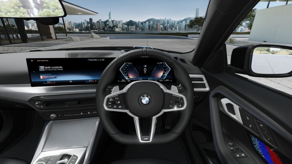 220i クーペ M Sport ブラック・サファイア 18インチ スタイリング848M ヴァーネスカ・レザー ブラック(ブルー・ステッチ付)の画像3