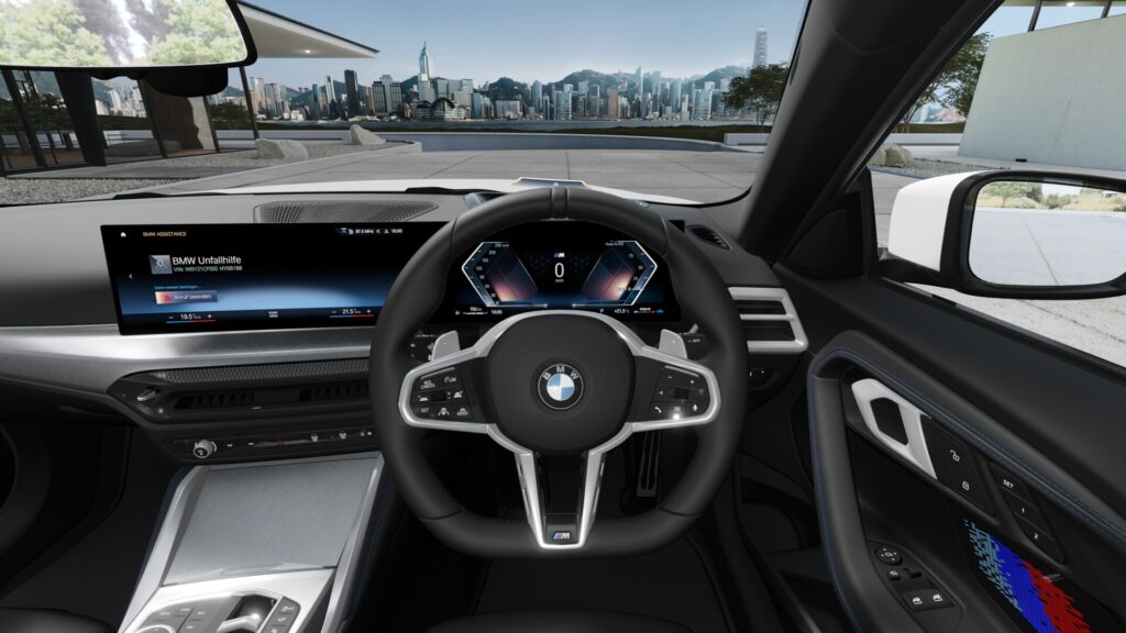 220i クーペ M Sport アルピン・ホワイト 18インチ ブラック スタイリング848M ヴァーネスカ・レザー ブラック(ブルー・ステッチ付)の画像3