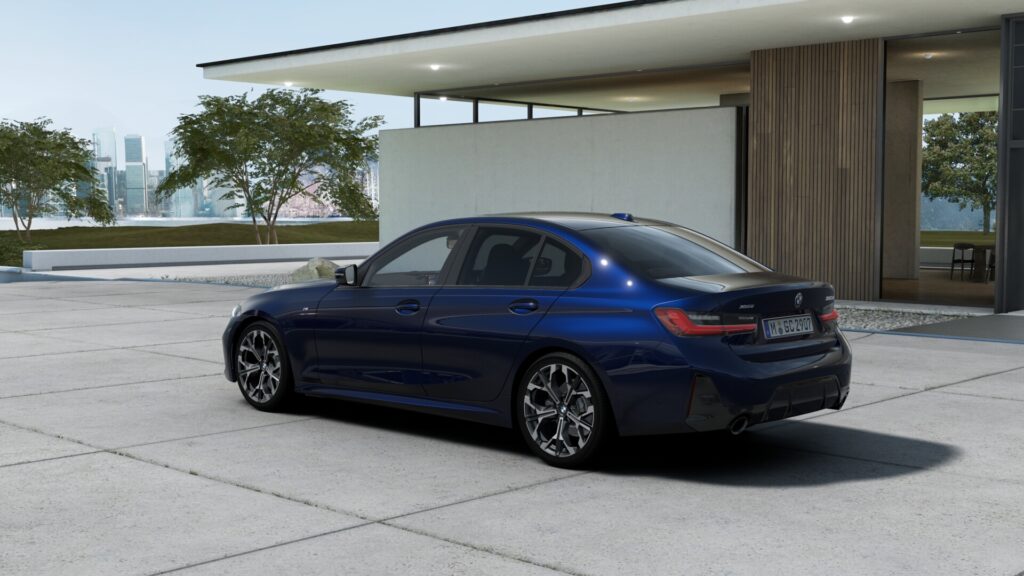 320d xDrive セダン Edition Shadow BMW Individual タンザナイト・ブルー 19インチ ブラック スタイリング1038 M パフォーム・テックス/クロス・コンビネーション ブラック(M パイピング付)の画像1