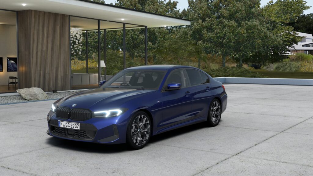 320d xDrive セダン Edition Shadow M ポルティマオ・ブルー 19インチ ブラック スタイリング1038 M パフォーム・テックス/クロス・コンビネーション ブラック(M パイピング付)