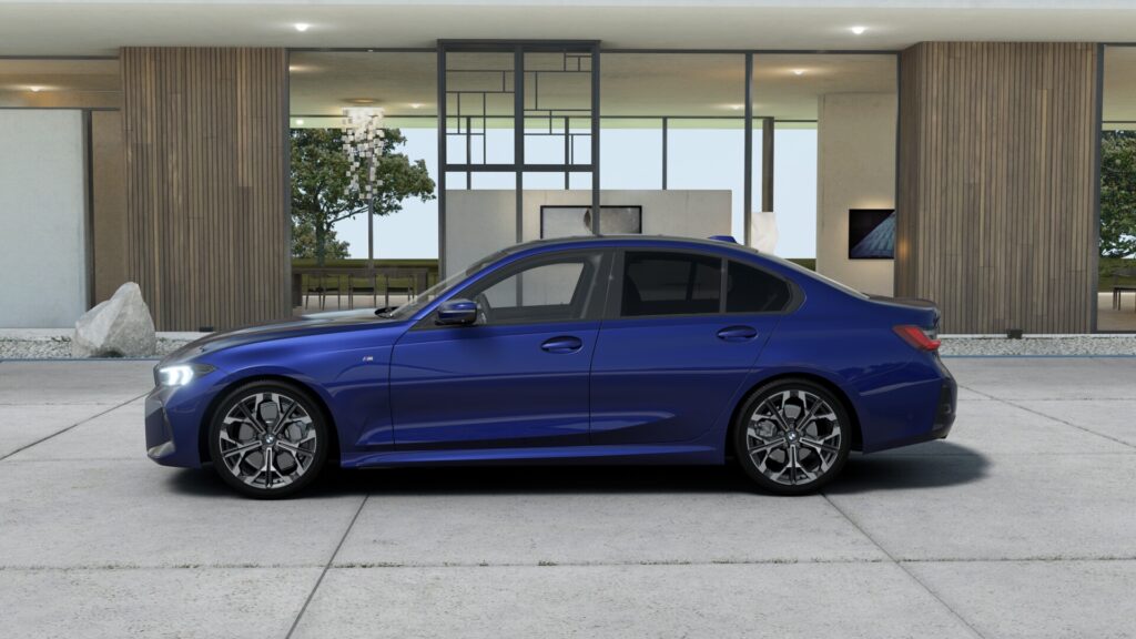 320d xDrive セダン Edition Shadow M ポルティマオ・ブルー 19インチ ブラック スタイリング1038 M パフォーム・テックス/クロス・コンビネーション ブラック(M パイピング付)の画像2