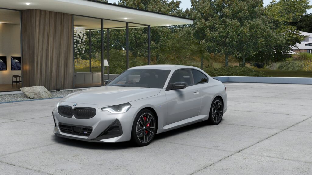 M240i xDrive クーペ M ブルックリン・グレー 19インチ ブラック M スポーツ・パッケージ・プロ スタイリング792M ヴァーネスカ・レザー ブラック(ブルー・ステッチ付)