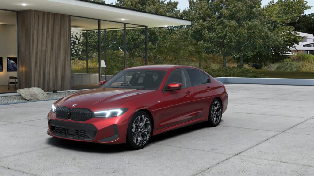 320d xDrive セダン Edition Shadow ファイヤー・レッド 19インチ ブラック スタイリング1038 M パフォーム・テックス/クロス・コンビネーション ブラック(M パイピング付)