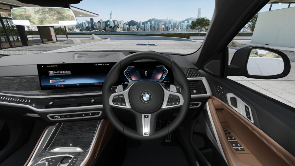X6 xDrive35d M Sport BMW Individual タンザナイト・ブルー 20インチ コーヒー・ブラウンの画像3