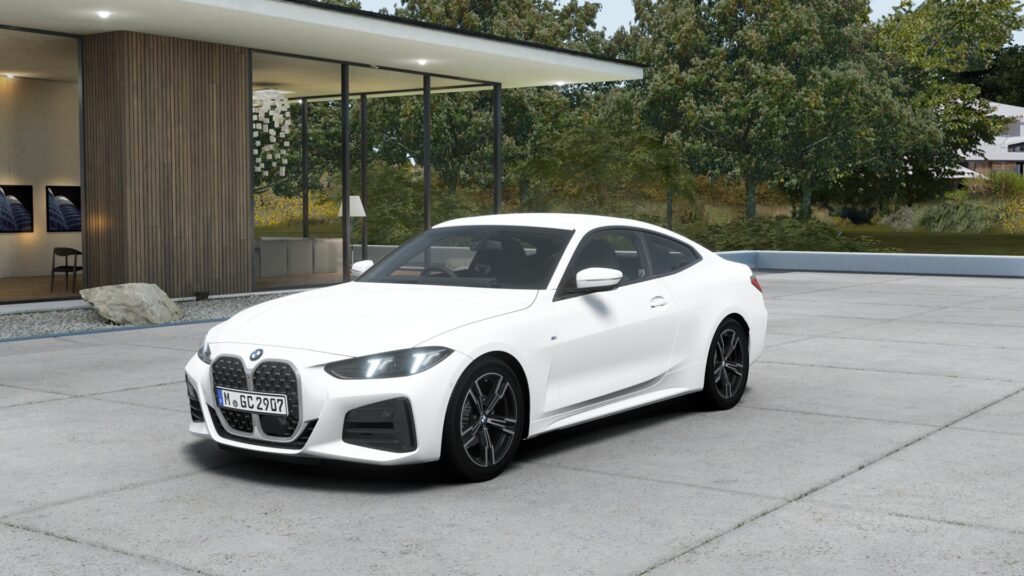 420i クーペ M Sport アルピン・ホワイト 18インチ ブラック スタイリング848M ヴァーネスカ・レザー ブラック