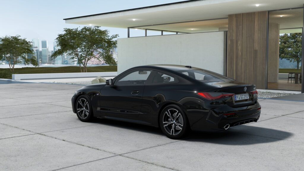 420i クーペ M Sport ブラック・サファイア 18インチ スタイリング848M ヴァーネスカ・レザー ブラック(レッド・ハイライト付)の画像1