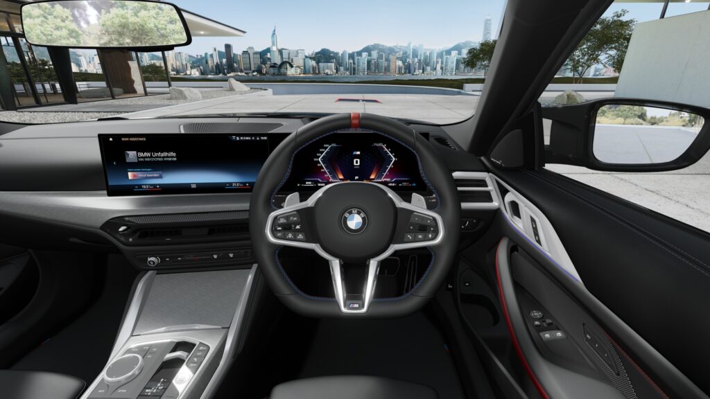 M440i xDrive クーペ ブラック・サファイア 19インチ M スポーツ・パッケージ・プロ スタイリング792M ヴァーネスカ・レザー ブラック(レッド・ハイライト付)の画像3