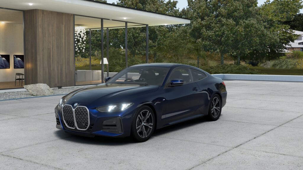 420i クーペ M Sport BMW Individual タンザナイト・ブルー 18インチ ブラック スタイリング848M ヴァーネスカ・レザー ブラック