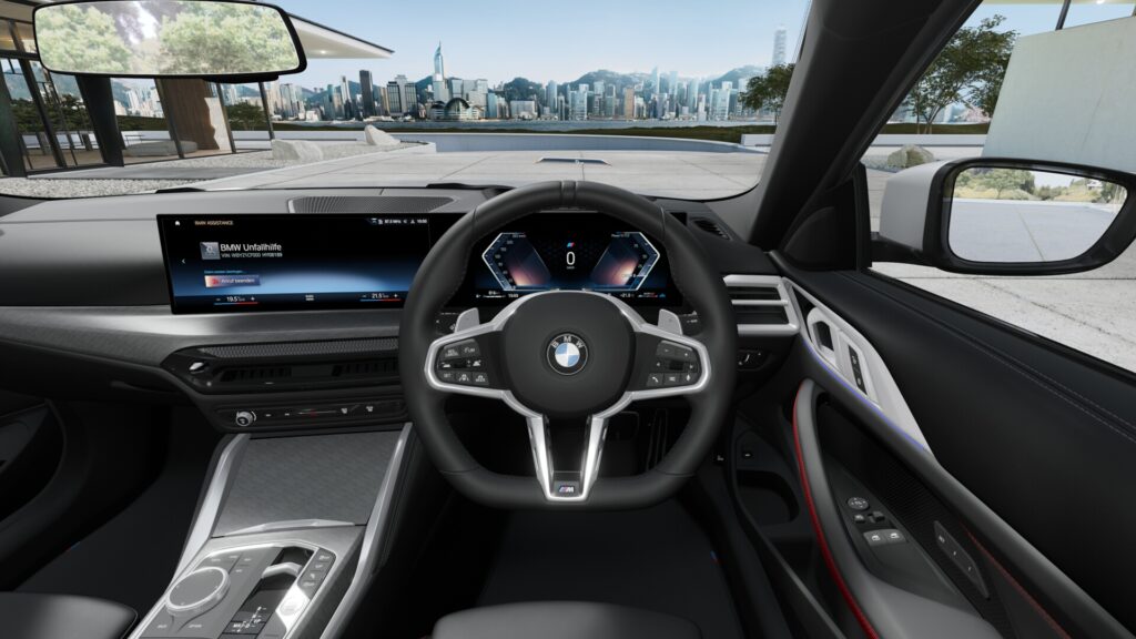 420i クーペ M Sport M ブルックリン・グレー 18インチ ブラック スタイリング848M ヴァーネスカ・レザー ブラック(レッド・ハイライト付)の画像3