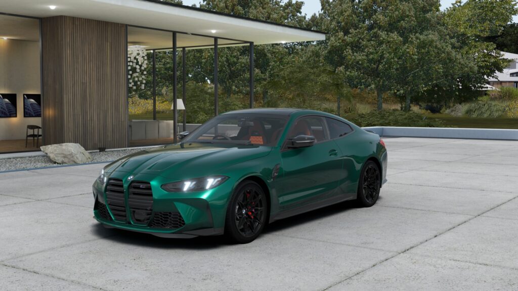 M4 Competition M xDrive クーペ （右ハンドル） M アイル・オブ・マン・グリーン 20インチ キャラミ・オレンジ