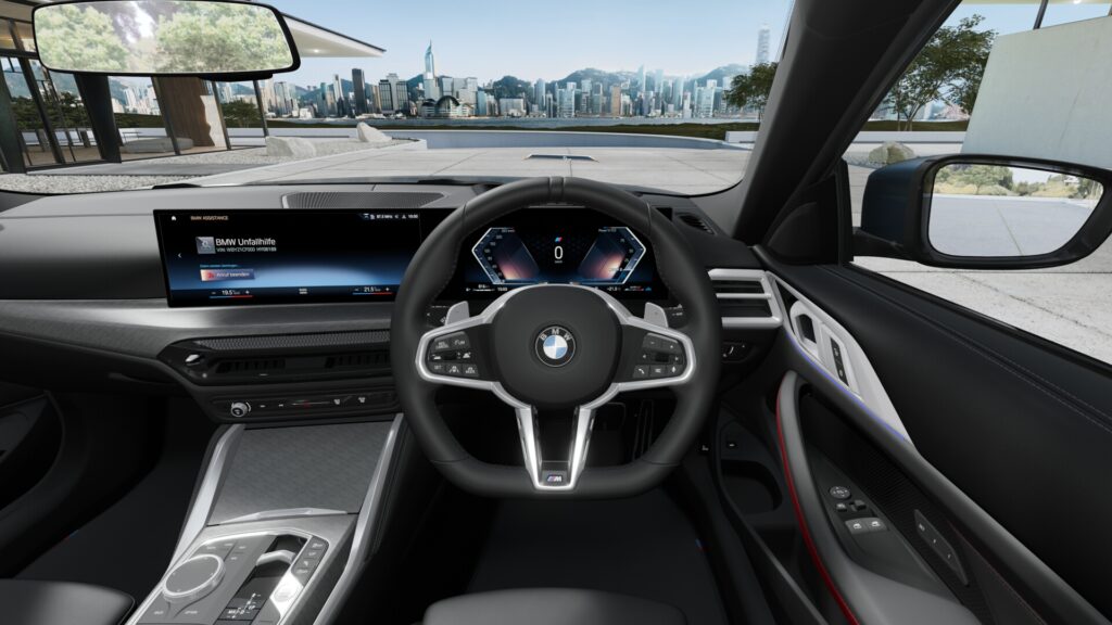 420i クーペ M Sport アークティック・レース・ブルー 18インチ ブラック スタイリング848M ヴァーネスカ・レザー ブラック(レッド・ハイライト付)の画像3