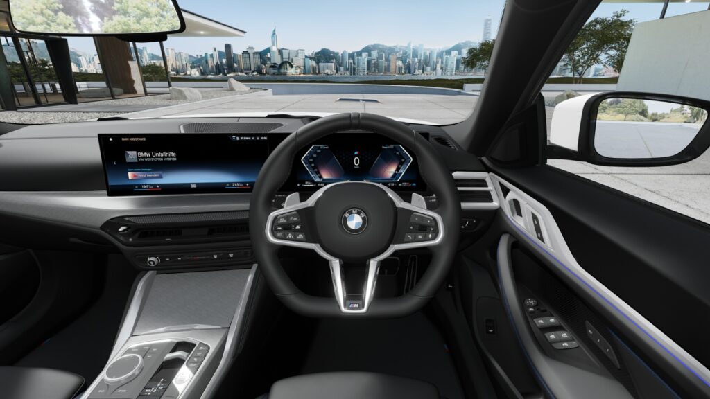 420i グラン クーペ M Sport アルピン・ホワイト 18インチ ブラック ヴァーネスカ・レザー ブラック(ブルー・ステッチ付)の画像3