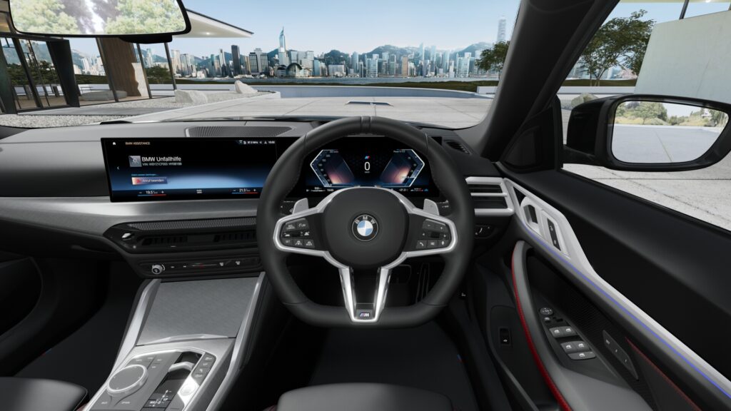 420d xDrive グラン クーペ M Sport ブラック・サファイア 18インチ ヴァーネスカ・レザー ブラック(レッド・ハイライト付)の画像3