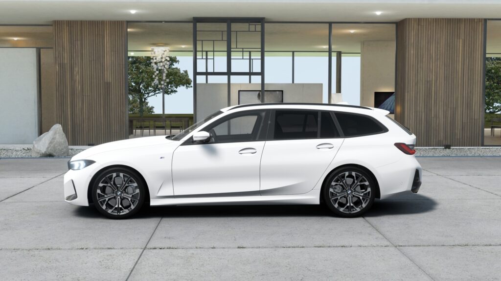 320d xDrive ツーリング Edition Shadow アルピン・ホワイト 19インチ ブラック スタイリング1038 M パフォーム・テックス/クロス・コンビネーション ブラック(M パイピング付)の画像2