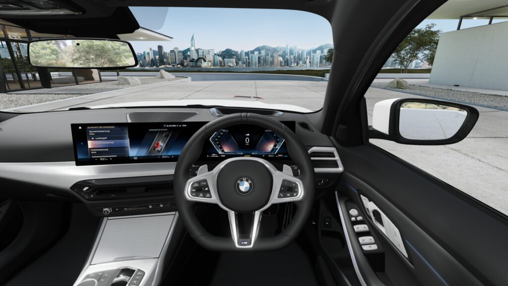 320d xDrive ツーリング Edition Shadow アルピン・ホワイト 19インチ ブラック スタイリング1038 M パフォーム・テックス/クロス・コンビネーション ブラック(M パイピング付)の画像3