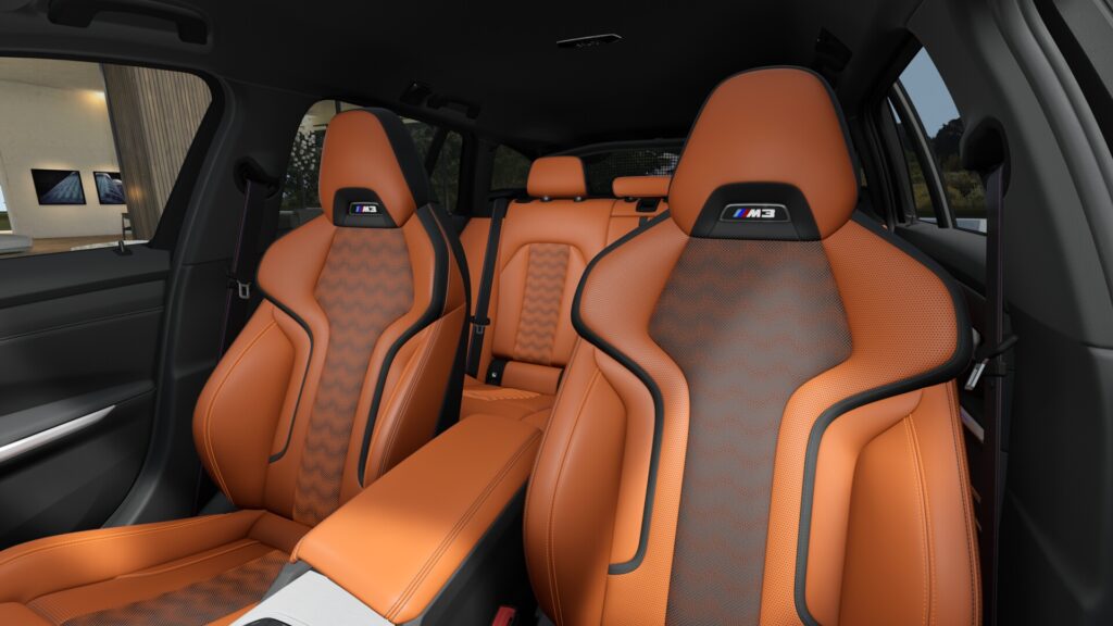 M3 Competition M xDrive ツーリング M ブルックリン・グレー 20インチ キャラミ・オレンジの画像4