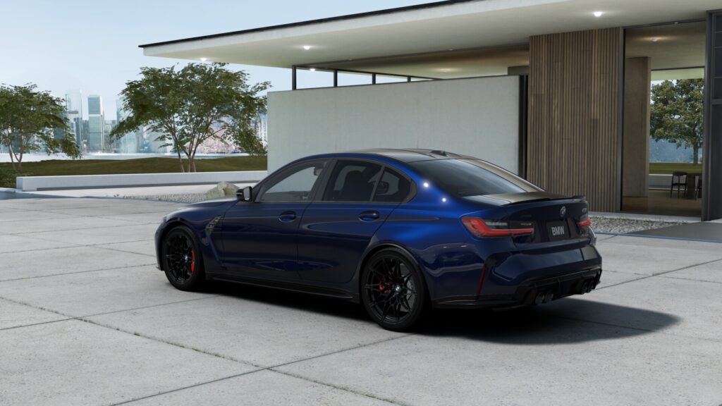 M3 Competition M xDrive セダン BMW Individual タンザナイト・ブルー 20インチ キャラミ・オレンジの画像1