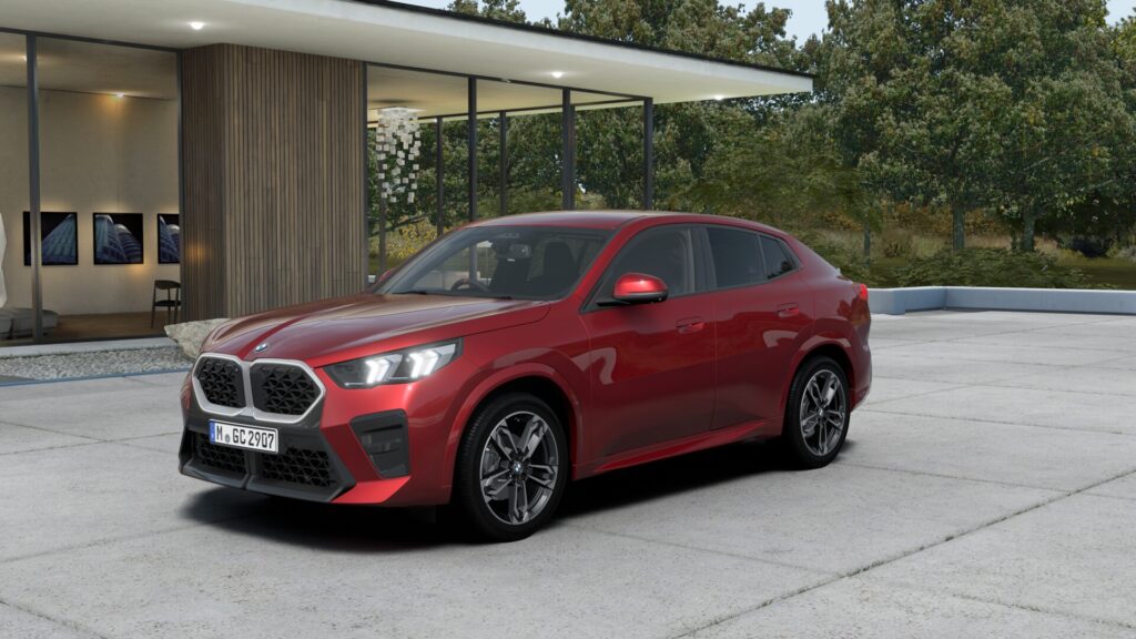 X2 xDrive20d M Sport ファイヤー・レッド 19インチ ブラック スタイリング871M M アルカンタラ/ヴェガンザ・コンビネーション ブラック(ブルー・ステッチ付)