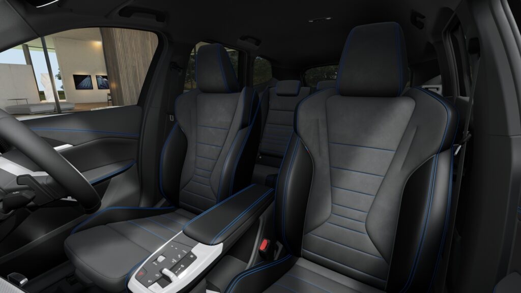 iX1 eDrive20 M Sport ブラック・サファイア 18インチ スタイリング838M M アルカンタラ/ヴェガンザ・コンビネーション ブラック(ブルー・ステッチ付)の画像4