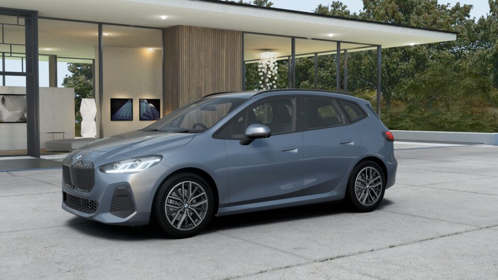 218d アクティブツアラー M Sport スパークリング・コッパー・グレー 18インチ ブラック スタイリング838M M アルカンタラ/ヴェガンザ・コンビネーション ブラック(ブルー・ステッチ付)