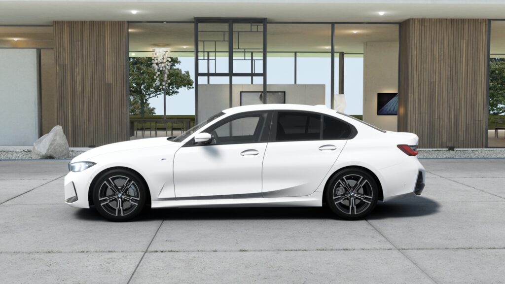 320d xDrive セダン M Sport アルピン・ホワイト 18インチ ブラック スタイリング848M M パフォーム・テックス/クロス・コンビネーション ブラック(M パイピング付)の画像2