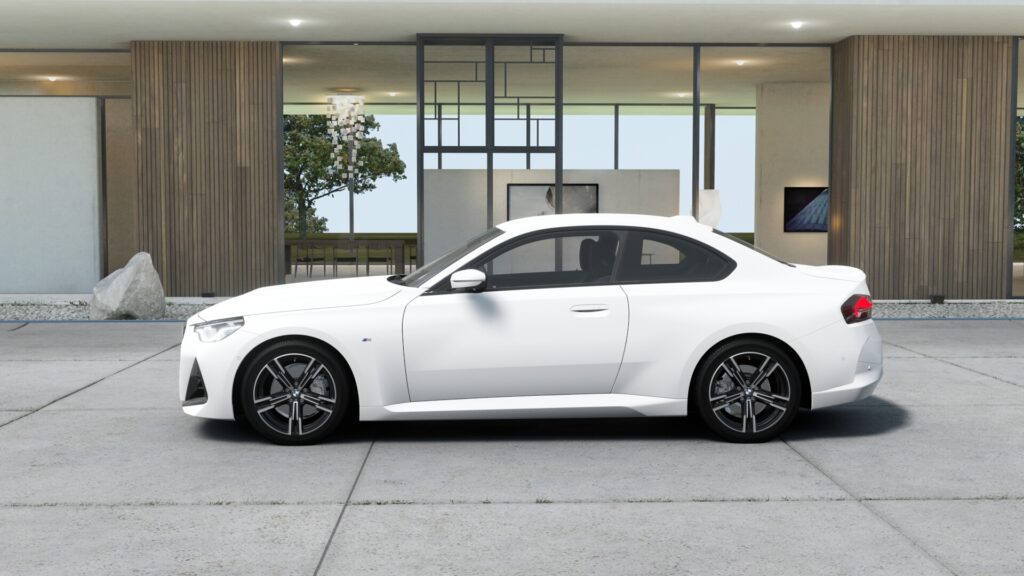 220i クーペ M Sport アルピン・ホワイト 18インチ ブラック スタイリング848M M パフォーム・テックス/クロス・コンビネーション ブラック(M パイピング付)の画像2