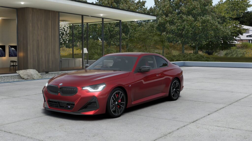 M240i xDrive クーペ ファイヤー・レッド 19インチ ブラック M スポーツ・パッケージ・プロ スタイリング792M ヴァーネスカ・レザー ブラック(レッド・ハイライト付)