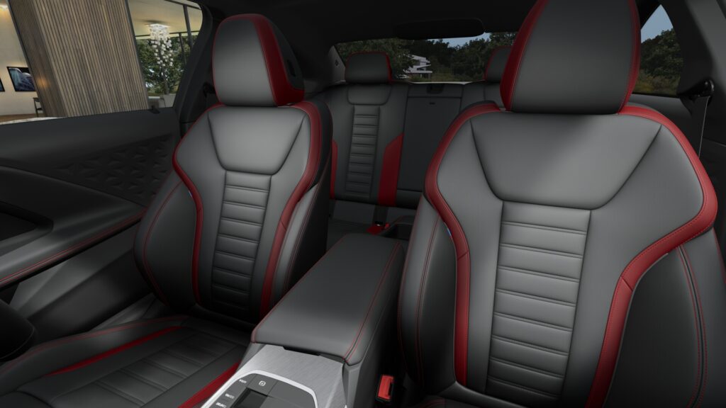 220i クーペ M Sport スカイスクレイパー・グレー 18インチ ブラック スタイリング848M ヴァーネスカ・レザー ブラック(レッド・ハイライト付)の画像4