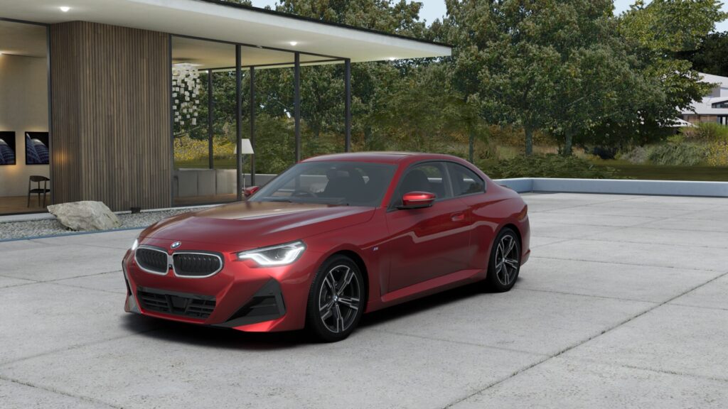 220i クーペ M Sport ファイヤー・レッド 18インチ ブラック スタイリング848M M パフォーム・テックス/クロス・コンビネーション ブラック(M パイピング付)