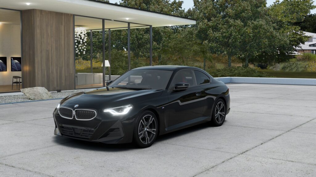 220i クーペ M Sport ブラック・サファイア 18インチ スタイリング848M ヴァーネスカ・レザー ブラック(レッド・ハイライト付)