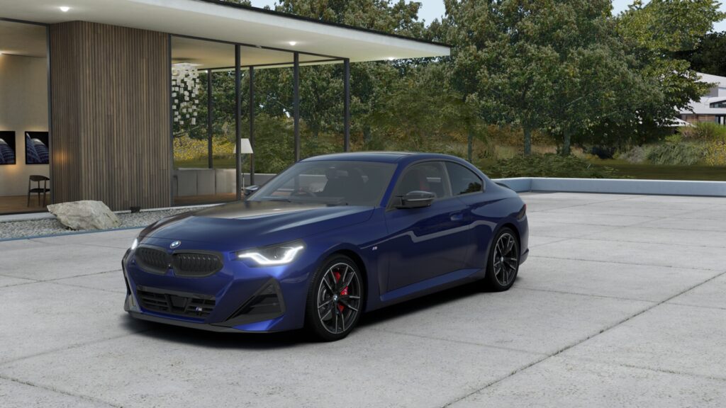 M240i xDrive クーペ M ポルティマオ・ブルー 19インチ ブラック M スポーツ・パッケージ・プロ スタイリング792M ヴァーネスカ・レザー ブラック(レッド・ハイライト付)