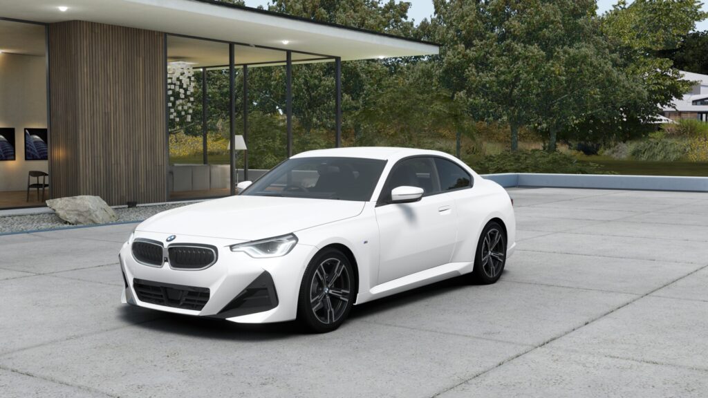220i クーペ M Sport ミネラル・ホワイト 18インチ ブラック スタイリング848M ヴァーネスカ・レザー ブラック(ブルー・ステッチ付)