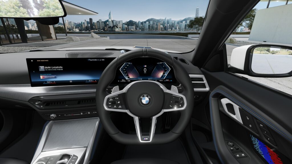 220i クーペ M Sport ミネラル・ホワイト 18インチ ブラック スタイリング848M ヴァーネスカ・レザー ブラック(ブルー・ステッチ付)の画像3