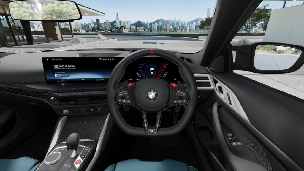 M4 Competition M xDrive クーペ スカイスクレイパー・グレー 20インチ ヤス・マリナ・ブルーの画像3