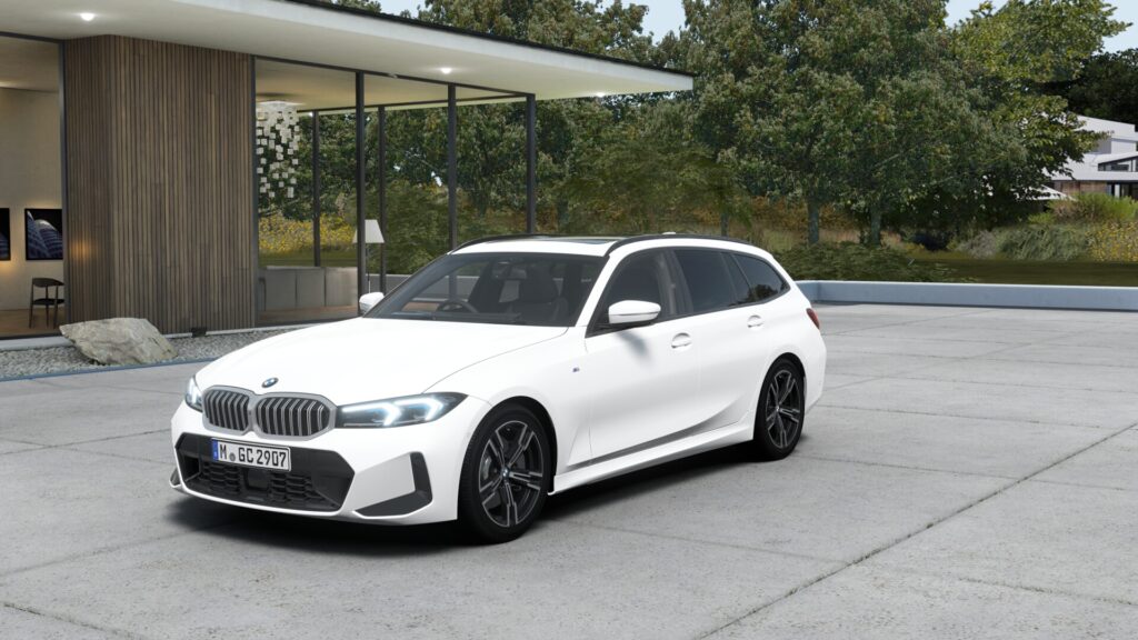320d xDrive ツーリング M Sport アルピン・ホワイト 18インチ ブラック サンルーフ