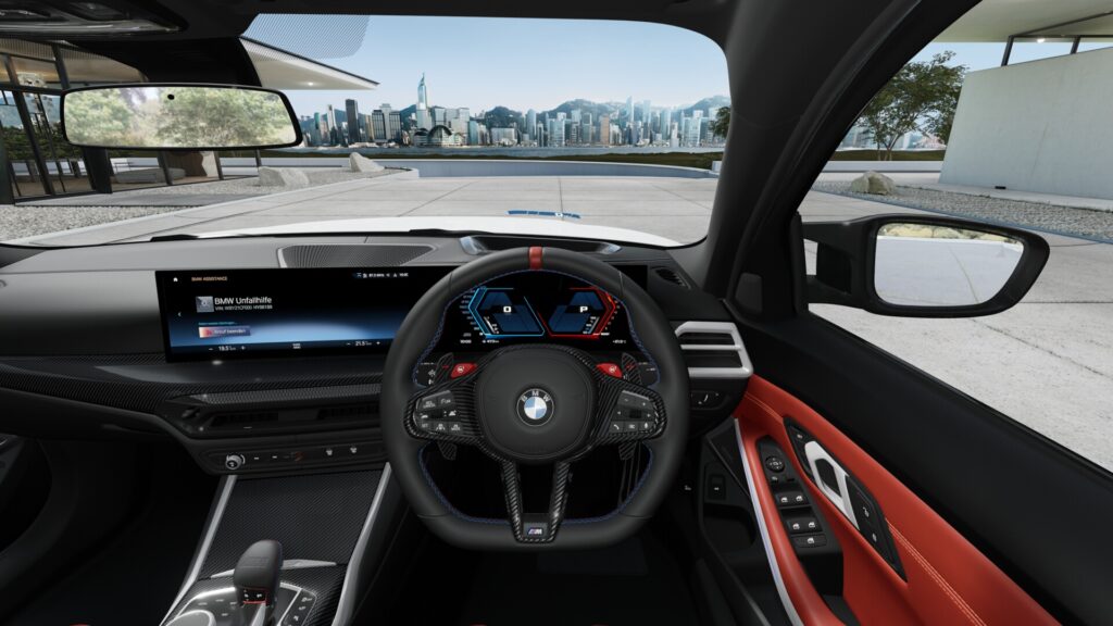 M3 Competition M xDrive セダン アルピン・ホワイト 20インチ フィオナ・レッド スタイリング825Mの画像3