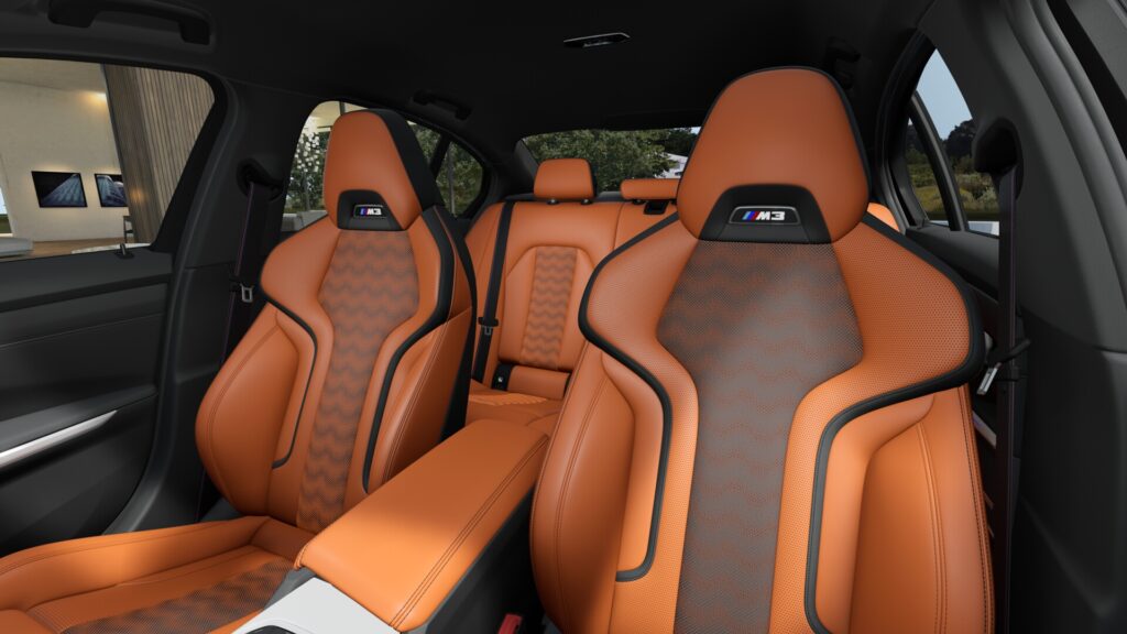 M3 Competition M xDrive セダン スカイスクレイパー・グレー 20インチ キャラミ・オレンジの画像4