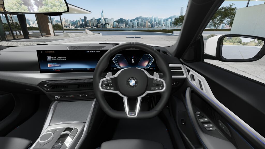 420i グラン クーペ M Sport ミネラル・ホワイト 18インチ ブラック ヴァーネスカ・レザー ブラック(ブルー・ステッチ付)の画像3