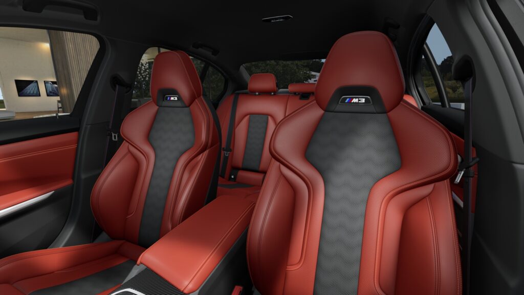 M3 Competition M xDrive セダン アルピン・ホワイト 20インチ フィオナ・レッド スタイリング826Mの画像4