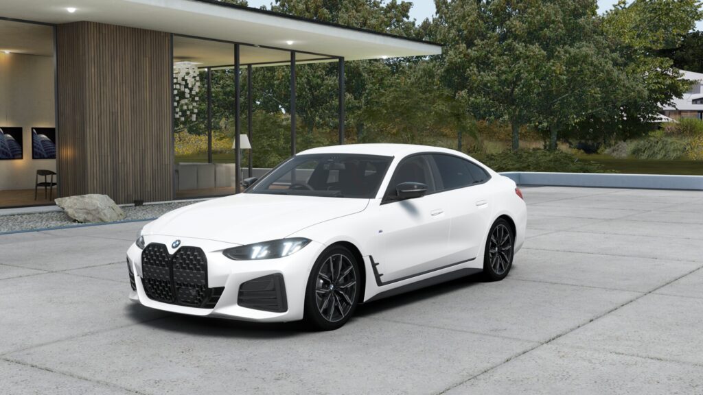 420d xDrive グラン クーペ M Sport ミネラル・ホワイト 19インチ ブラック スタイリング859M ヴァーネスカ・レザー ブラック(レッド・ハイライト付)