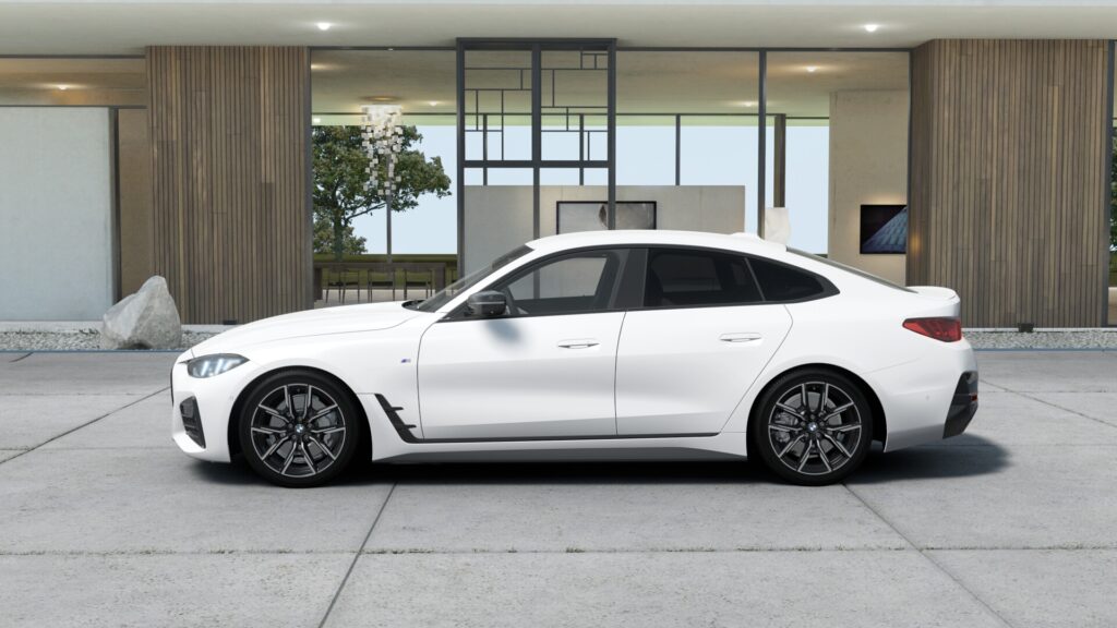 420i グラン クーペ M Sport ミネラル・ホワイト 19インチ ブラック スタイリング859M ヴァーネスカ・レザー ブラック(レッド・ハイライト付)の画像2